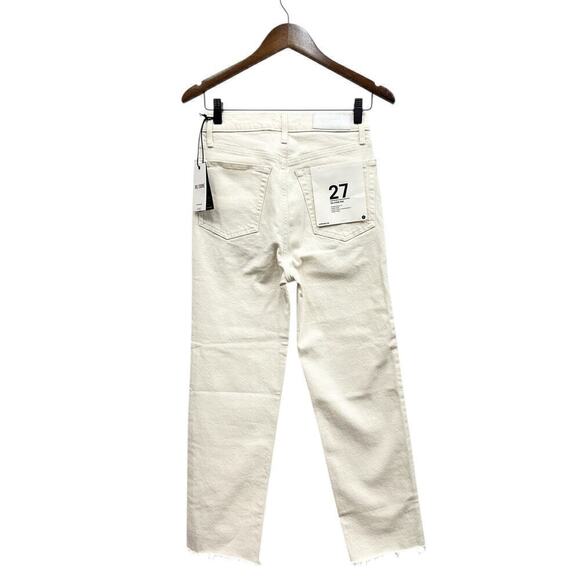 RE/DONE 70s Comfort Stretch High Rise Stovepipe Jeans in Vintage White size 27 - Picture 7 of 9